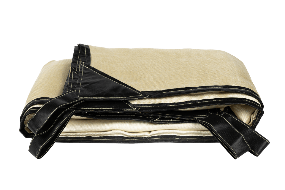 Lot De 2 Couvertures Anti-Feu 1m × 1,5m – Norme EN 1869:1997 – Fibre De Verre Ignifugée Avec Étui – Idéal Cuisine & Camping