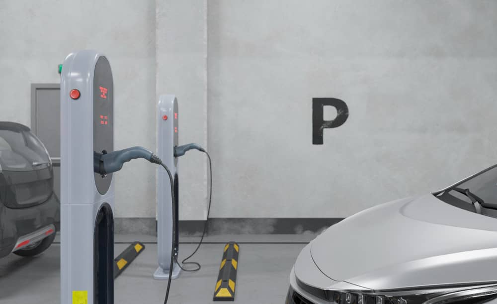 borne de recharge parking sous terrain